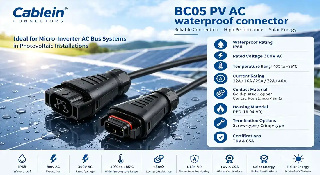 BC05 PV AC waterproof connector BC05 PV AC waterproof connector