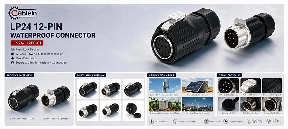 LP24 12-Pin High-Density Circular Connector Product Brief LP24 12-Pin High-Density Circular Connector Product Brief