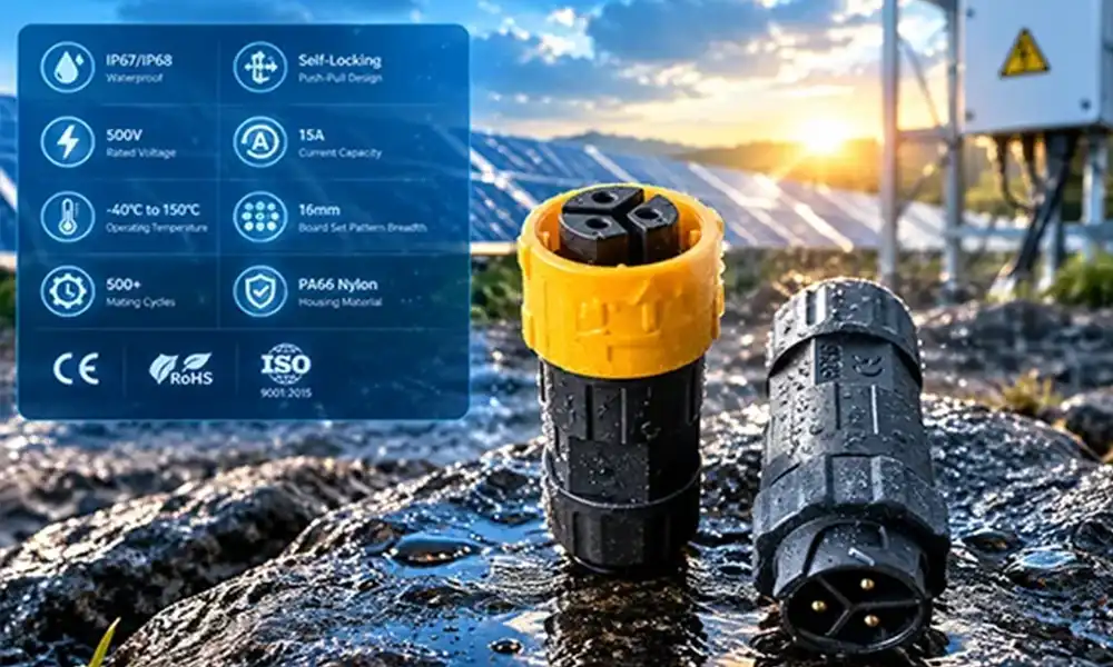 P16 self lock waterproof connector