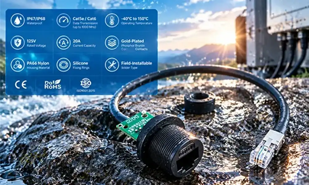 RJ45 ethernet waterproof connector