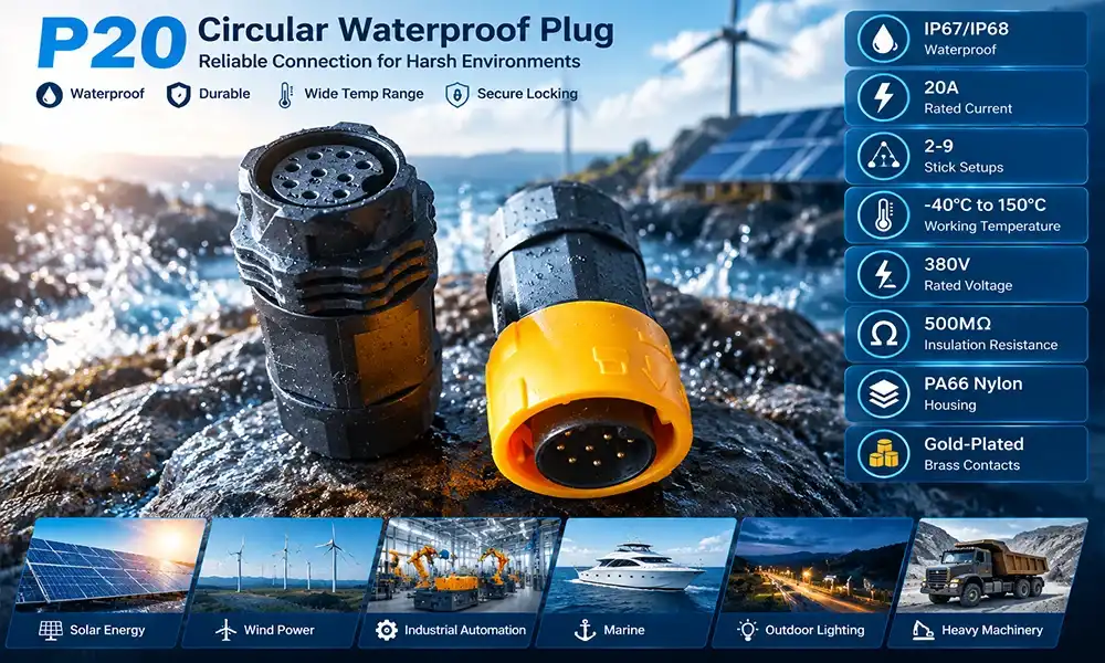 P20 circular waterproof plug P20 circular waterproof plug