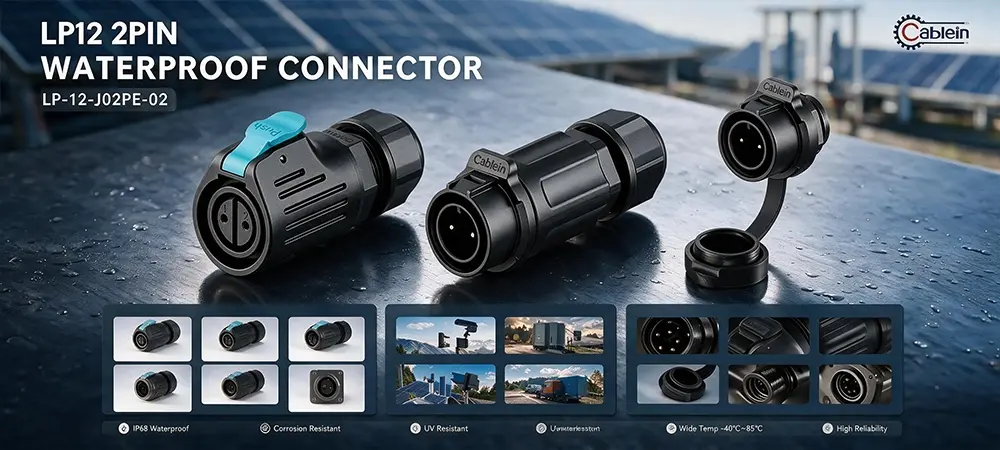 LP12 2-Pin Plastic Waterproof Mini Connector product Brief