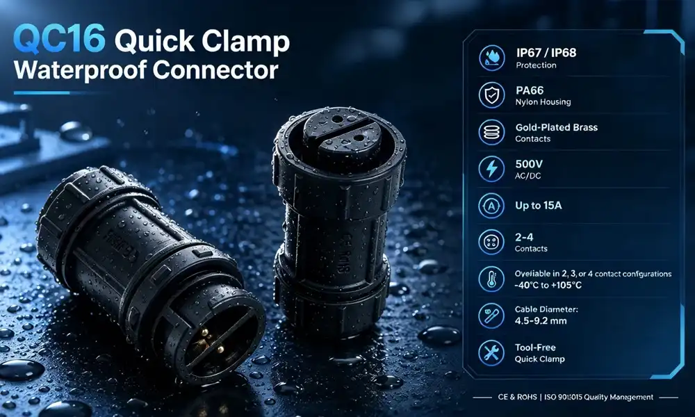 QC16 quick clamp waterproof connector QC16 quick clamp waterproof connector