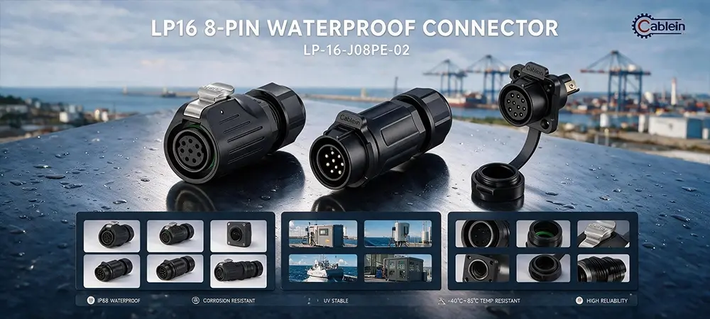 LP16 8 Pin Plastic Waterproof Connector Kit Product Brief