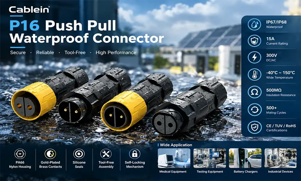 P16 push pull waterproof connector P16 push pull waterproof connector
