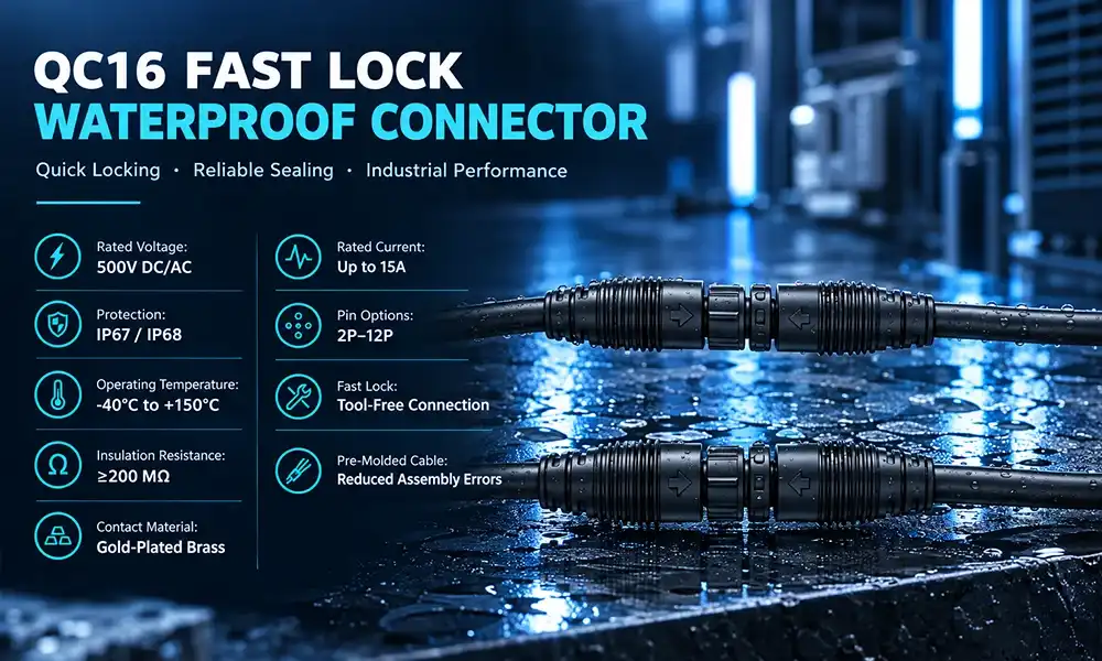 QC16 fast lock waterproof connector