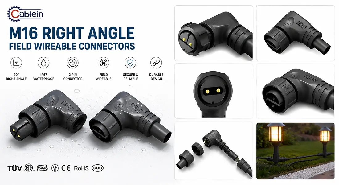 M16 Right Angle Field Wireable Connectors M16 Right Angle Field Wireable Connectors
