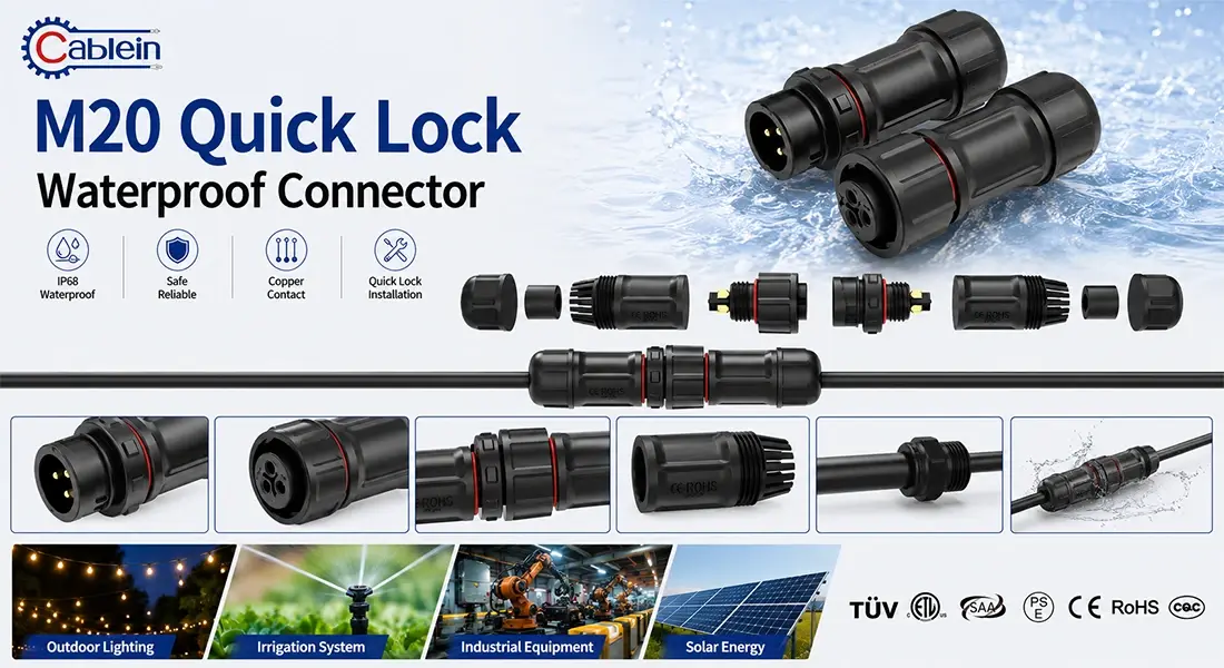 M20 Quick Lock Waterproof Connector M20 Quick Lock Waterproof Connector