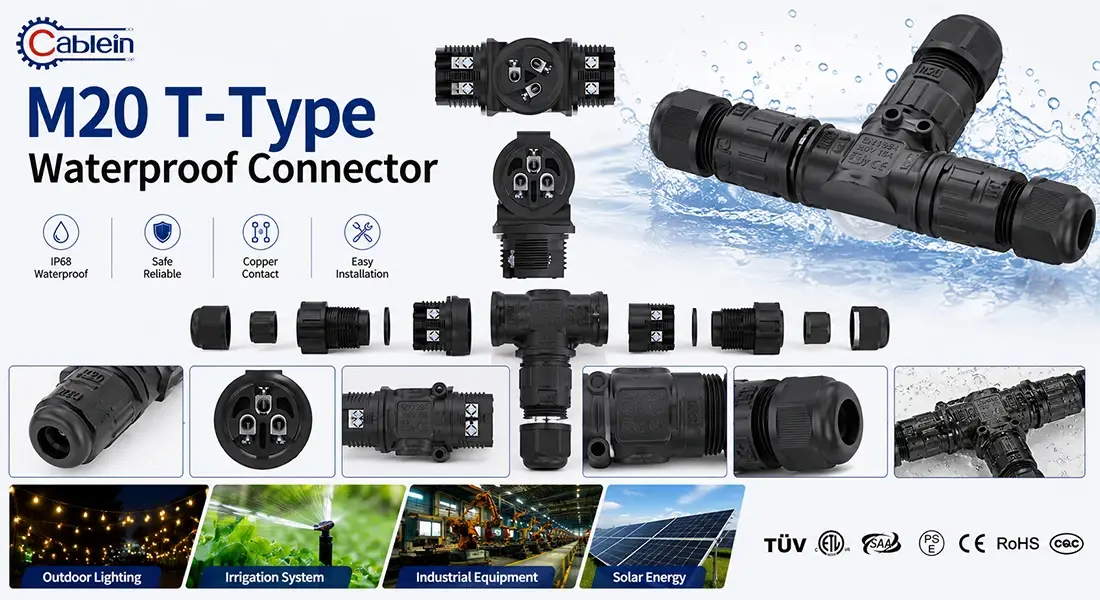 M20 T-Type Waterproof Connector M20 T-Type Waterproof Connector