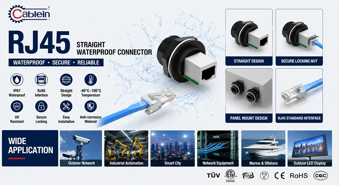 RJ45 Straight Waterproof Connector RJ45 Straight Waterproof Connector