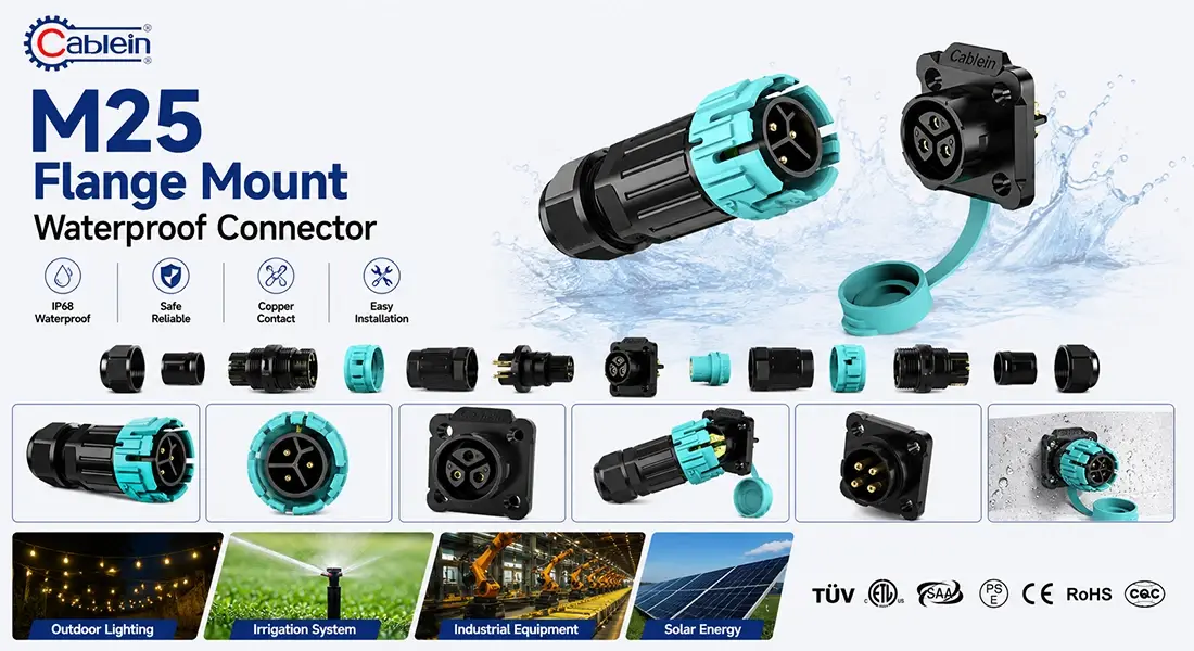 M25 Flange Mount Waterproof Connector M25 Flange Mount Waterproof Connector