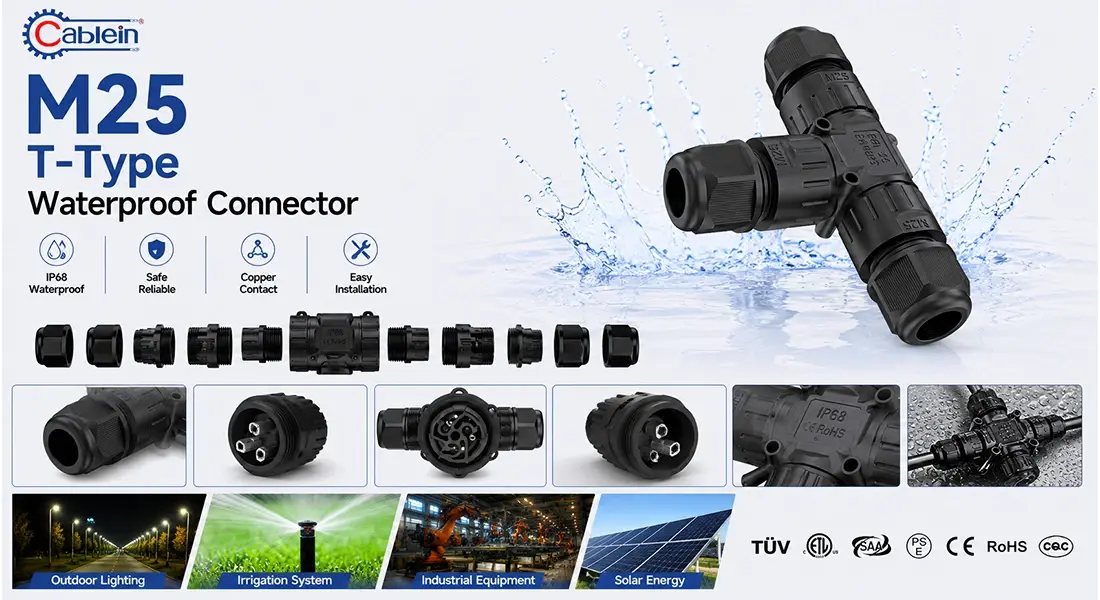 M25 T-Type Waterproof Connector