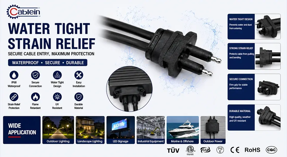 water tight strain relief