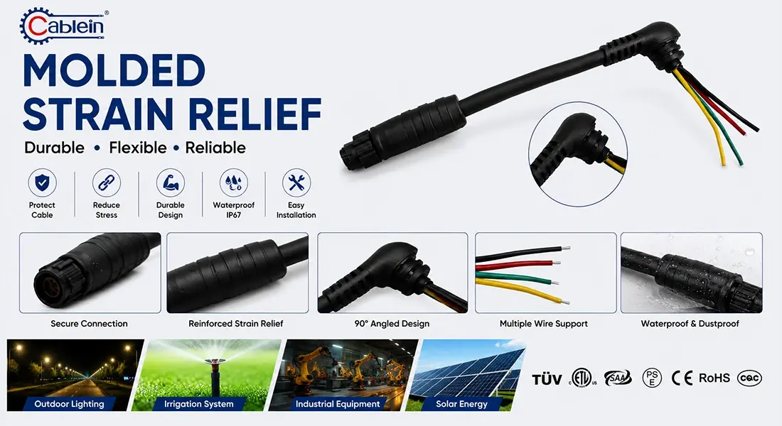 molded strain relief molded strain relief