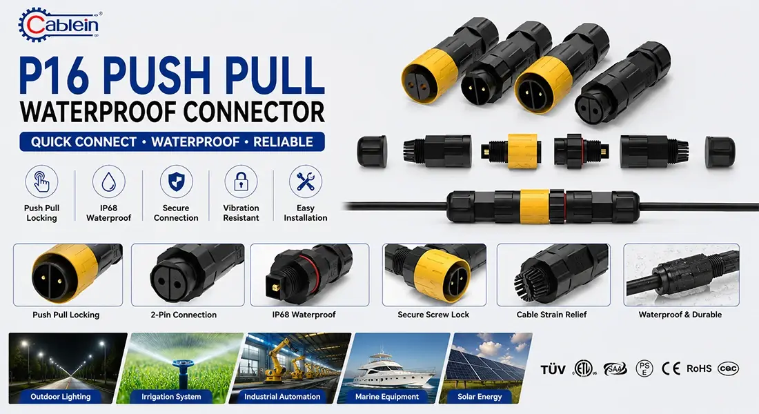 P16 Push Pull Waterproof Connector
