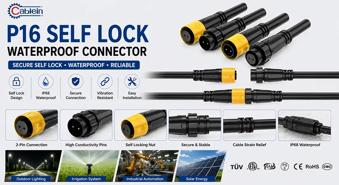 P16 Self Lock Waterproof Connector