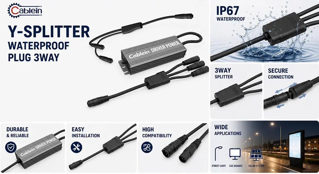 Y-Splitter Waterproof Plug 3way Y-Splitter Waterproof Plug 3way