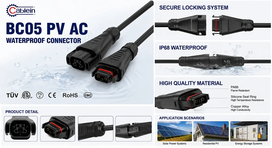 BC05 PV AC Waterproof Connector BC05 PV AC Waterproof Connector
