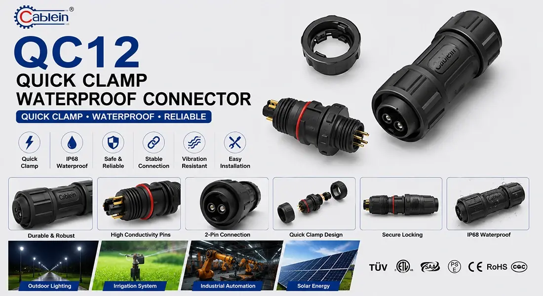 QC12 Quick Clamp Waterproof Connector QC12 Quick Clamp Waterproof Connector
