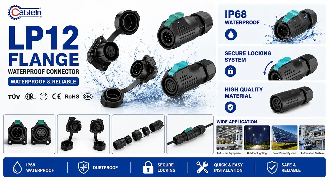 LP12 Flange Waterproof Connector