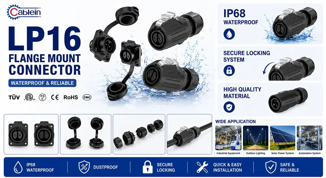 LP16 Flange Mount Connector