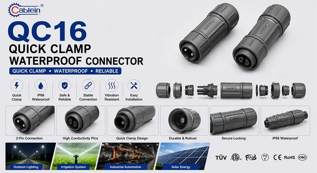 QC16 Quick Clamp Waterproof Connector