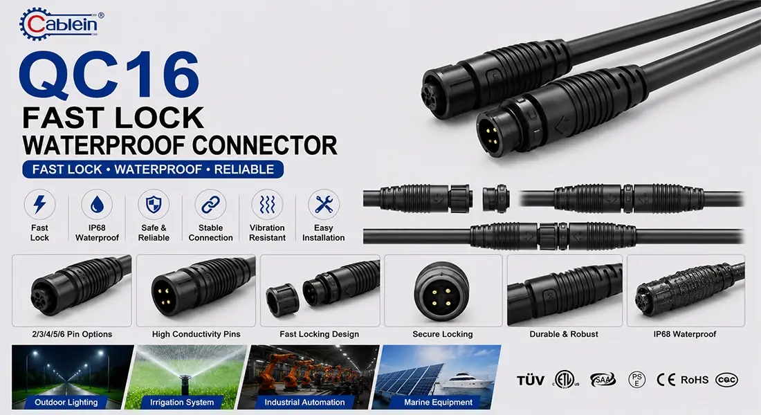 QC16 Fast Lock Waterproof Connector