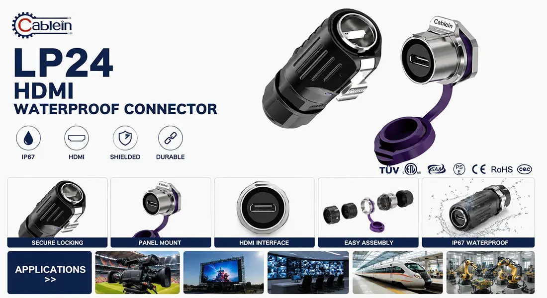 LP24 HDMI Waterproof Connector