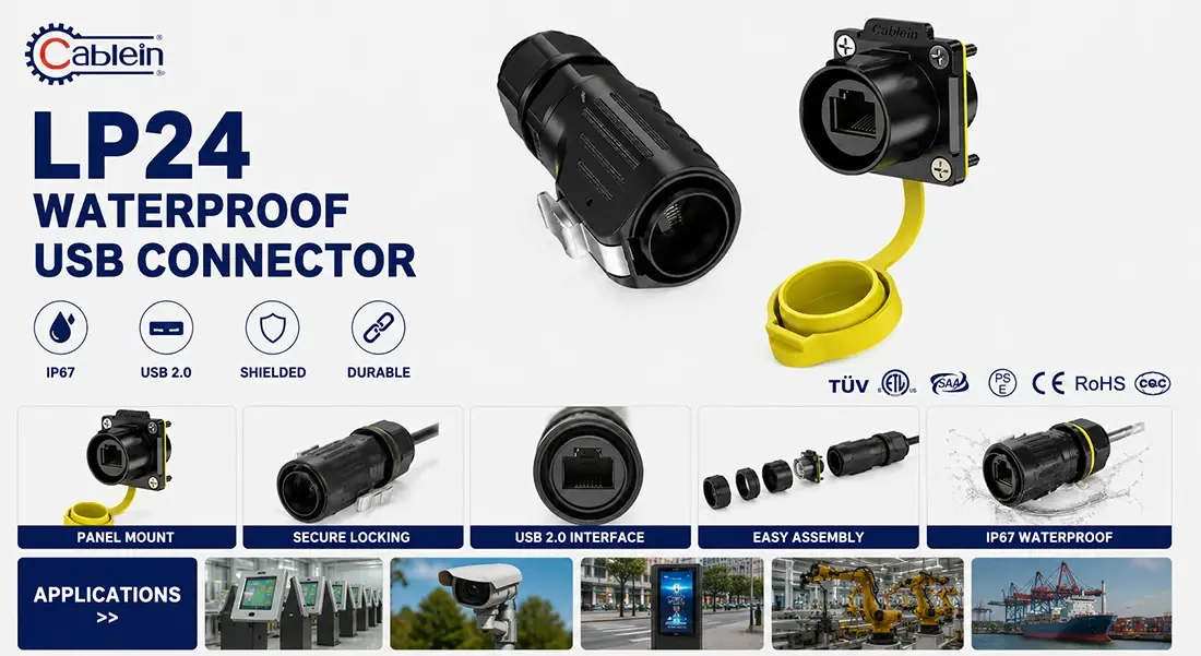 LP24 Waterproof USB Connector LP24 Waterproof USB Connector