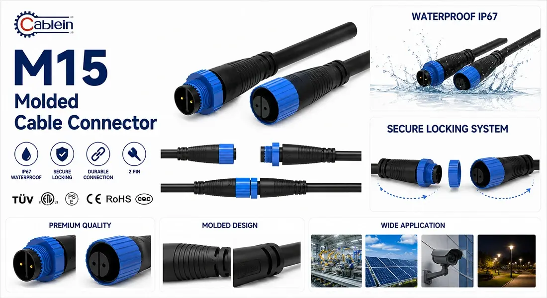 M15 Molded Cable Connector