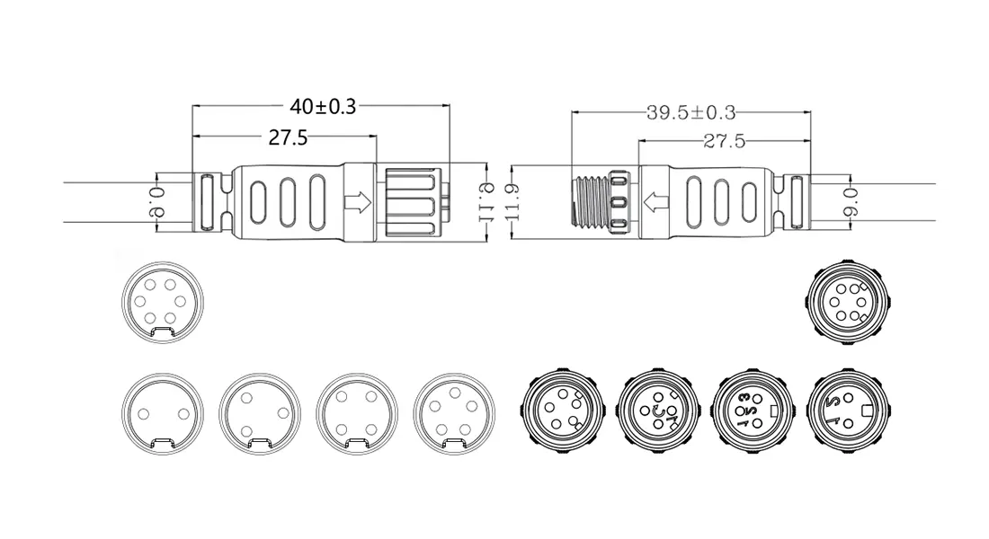 M10 PA66 Waterproof Connector M10 PA66 Waterproof Connector