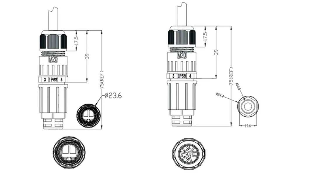 M20 Quick Lock Waterproof Connector M20 Quick Lock Waterproof Connector