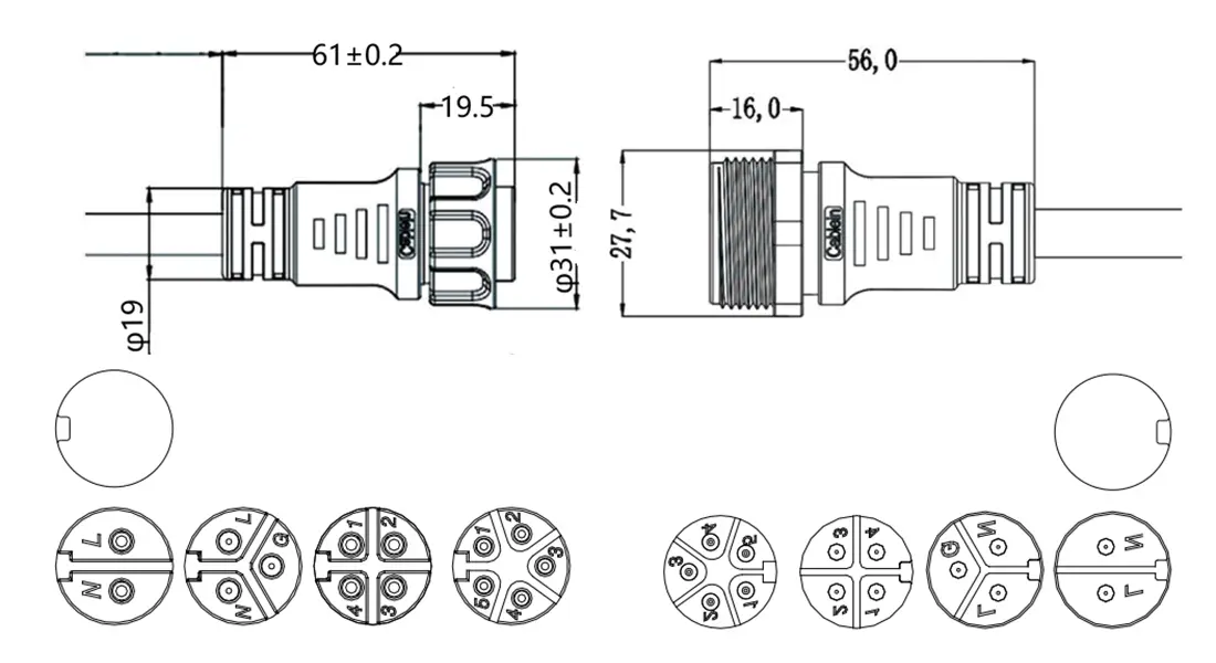 M25 Overmolded Waterproof Connector M25 Overmolded Waterproof Connector