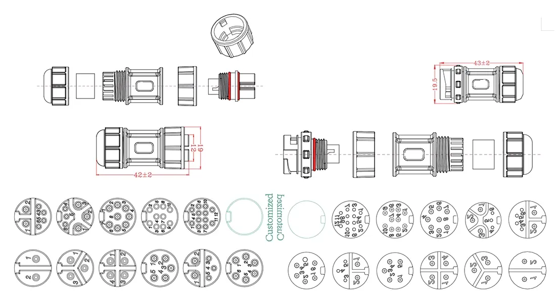 QC16 Quick Clamp Waterproof Connector