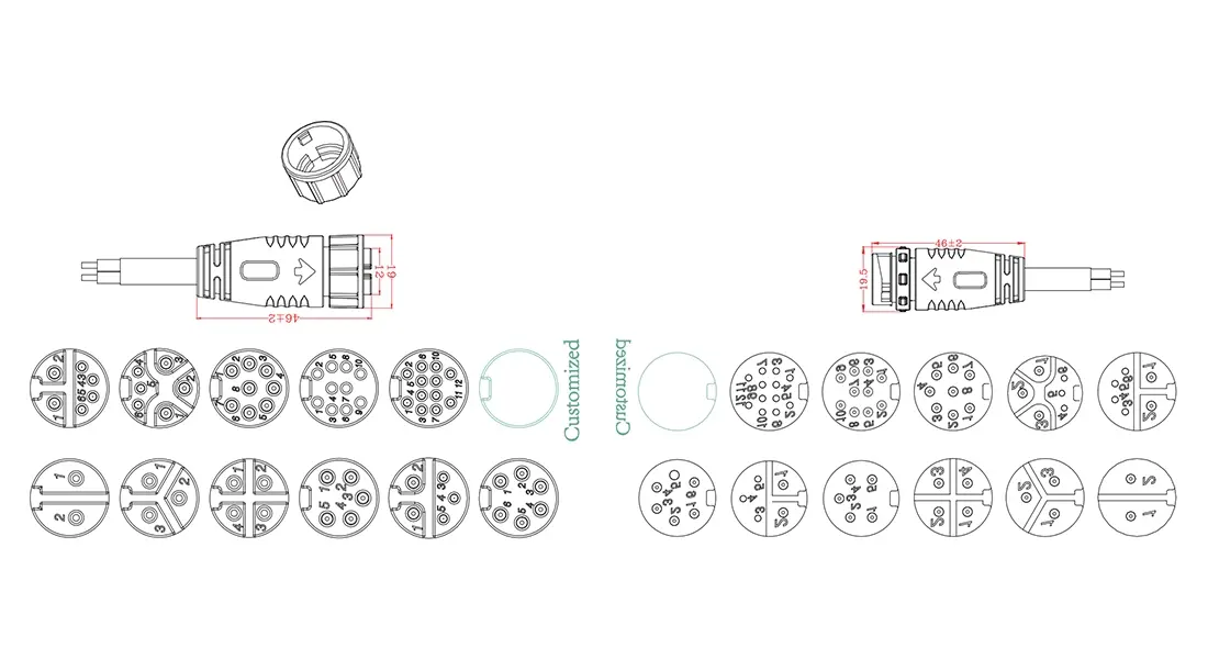 QC16 Fast Lock Waterproof Connector