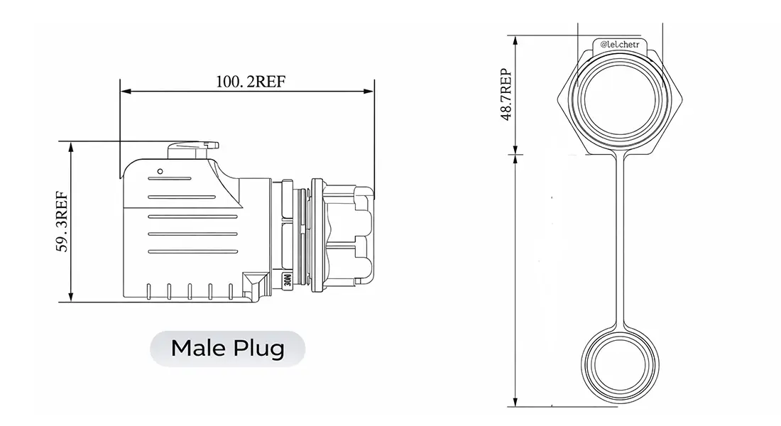 LP32 Solder Type Panel-Mount Waterproof Connector LP32 Solder Type Panel-Mount Waterproof Connector