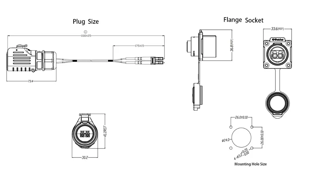 LP24 Fiber Optic Connector LP24 Fiber Optic Connector