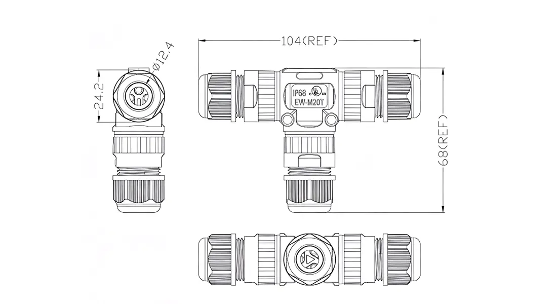 M16 T-Type Waterproof Connector