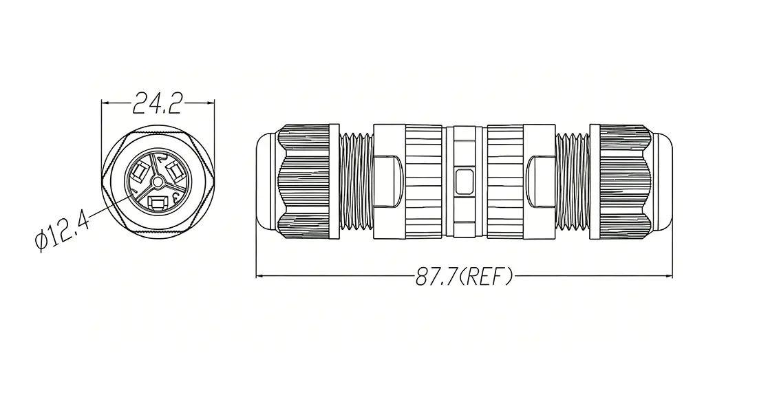 M20 Feed-Through Wire-to-Wire Waterproof Connector M20 Feed-Through Wire-to-Wire Waterproof Connector