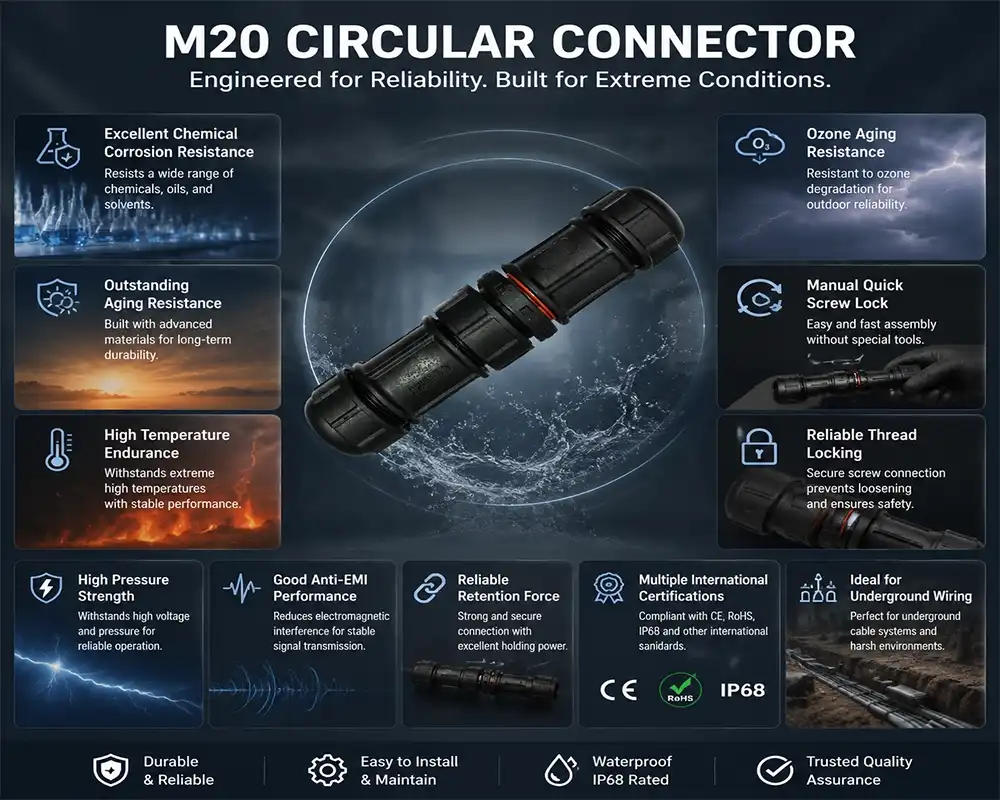M20 circular connectors advantage