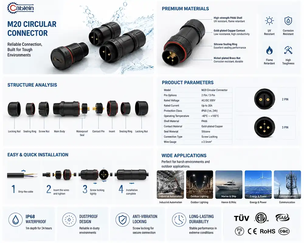 M20 Circular Connector M20 Circular Connector