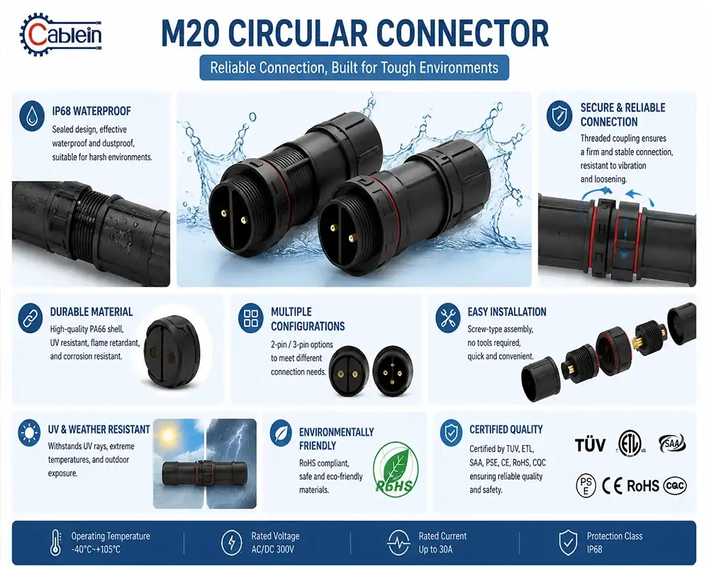 M20 Circular Connector advantage