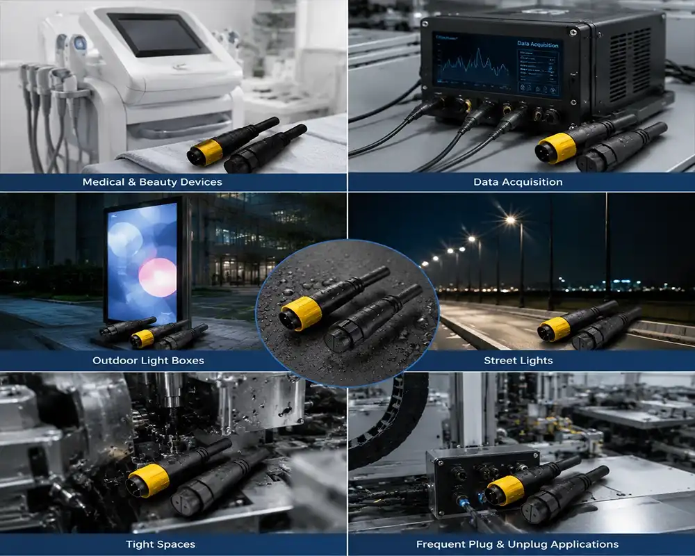 P16 Self Lock Waterproof Connector application P16 Self Lock Waterproof Connector application