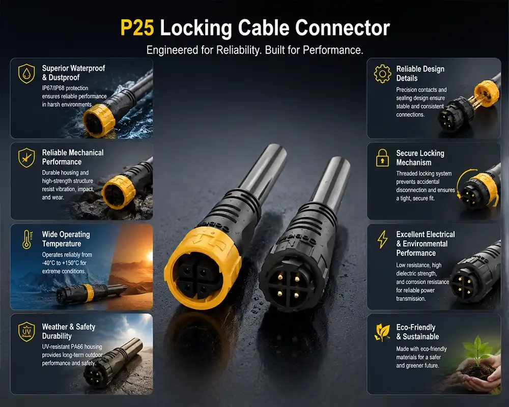 P25 Locking Cable Connector advantage P25 Locking Cable Connector advantage