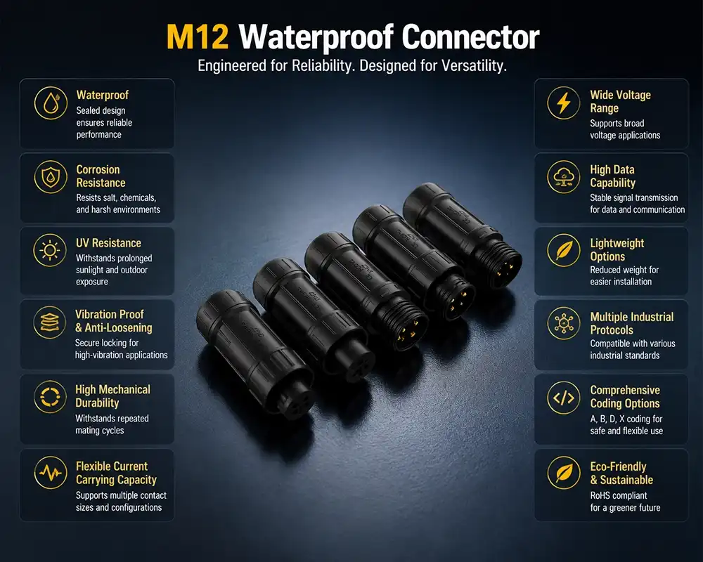 M12 Waterproof Connector advantage M12 Waterproof Connector advantage