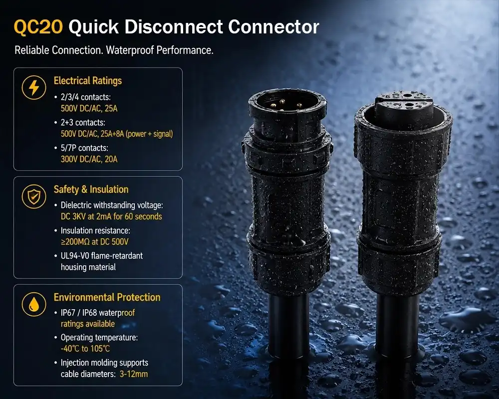 QC20 Quick Disconnect Connector