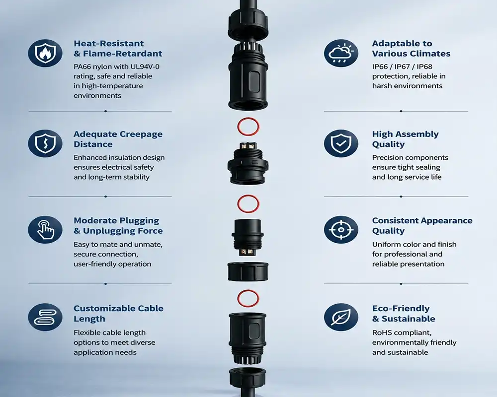 QC16 Fast Lock Waterproof Connector advantage QC16 Fast Lock Waterproof Connector advantage
