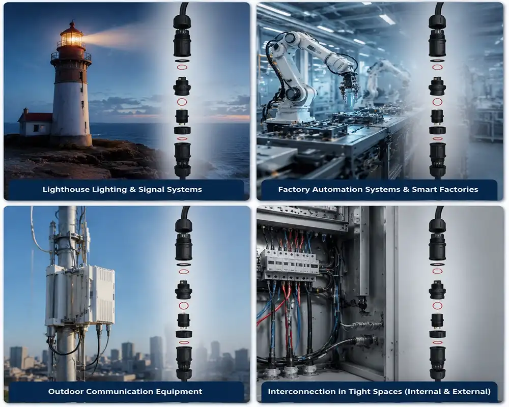 QC16 Fast Lock Waterproof Connector application QC16 Fast Lock Waterproof Connector application