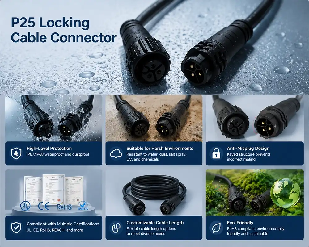 P25 Locking Cable Connector advantage P25 Locking Cable Connector advantage