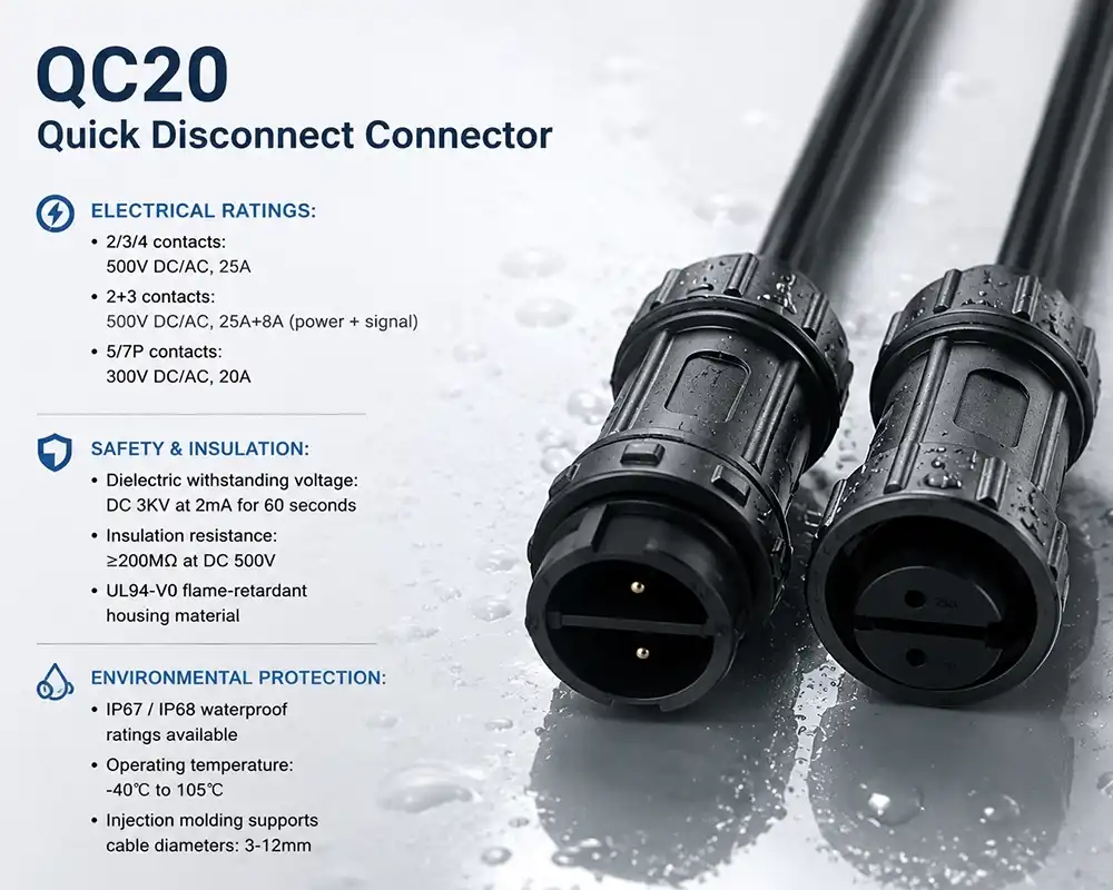 QC20 Quick Disconnect Connector